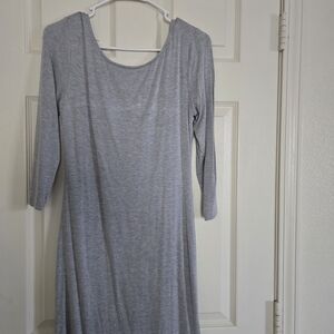 Leith Gray Long Sleeve Dress